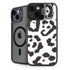 B&W Leopard iPhone 15 Kickstand Case